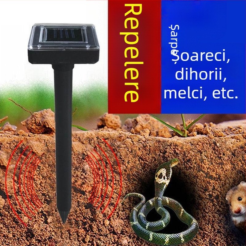 Repelent ultrasonic pentru șoareci, model 6955, reîncărcabil, carcasă ABS, 1.2V