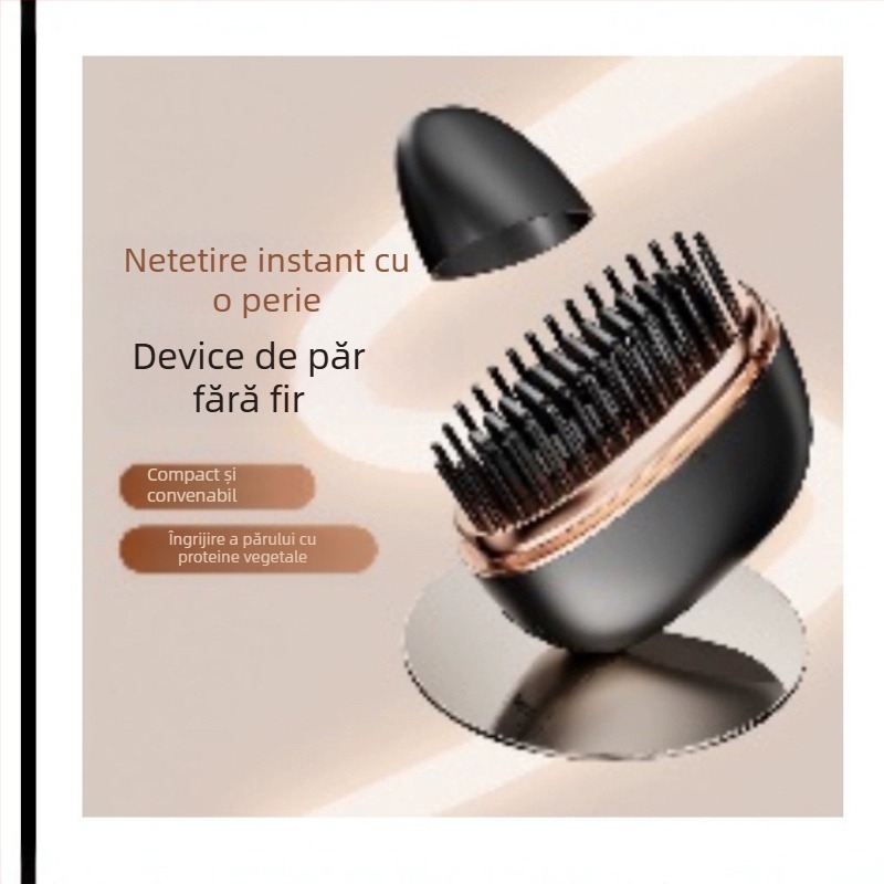 Mini Pieptene Fără Fir pentru Îndreptare Păr—Portabil, Dual pentru Îndreptare și Ondulare, Încălzire Ceramică, 25W, Stilizare în 3–5 Minute