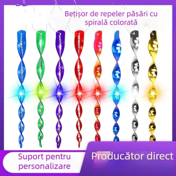 Bețișor reflectorizant pentru păsări, set 10 bucăți, brand Min yin, pentru decorarea grădinii și îndepărtarea păsărilor, durabil