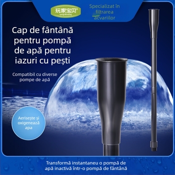 Conector pentru fântână de iaz cu pești, pompă submersibilă neutilizată transformată în fântână, accesorii DIY pentru pompă de acvariu pentru mică fântână, duză de stropire pentru iazul cu pești