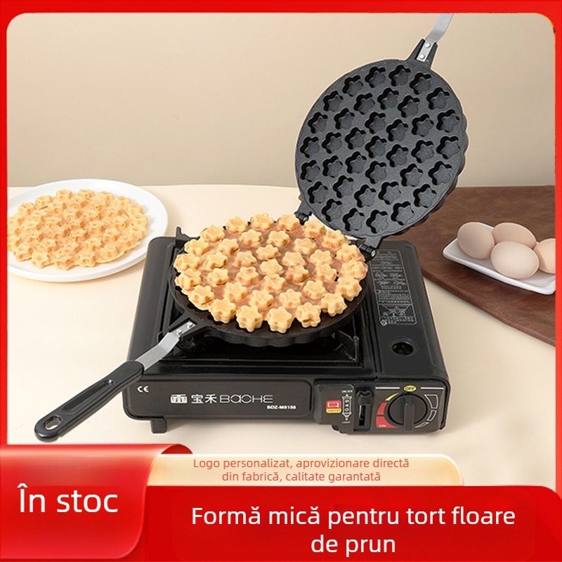 Forme mini pentru prăjituri cu motiv floare de prun, tavă pentru gofre cu ouă, aliaj de aluminiu, pentru uz casnic și profesional
