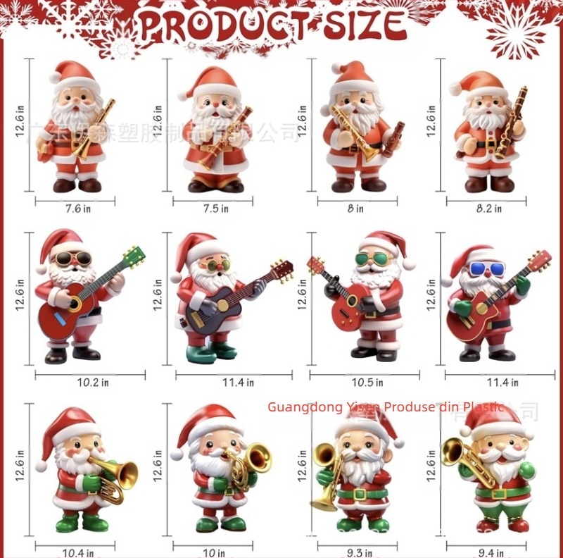 Moș Crăciun muzical, decor de iarnă pentru curte – decor exterior pentru gazon cu țăruși; grosime 4; greutate pe bucată 1; producător Guangdong Eason Plastic Products Co., Ltd; marcă 220.