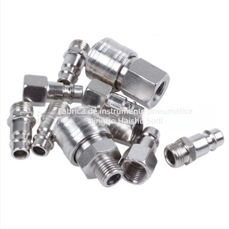 Conectori pneumatice BSP pentru compresor de aer, filet german, set de 10 bucăți, corp din fier