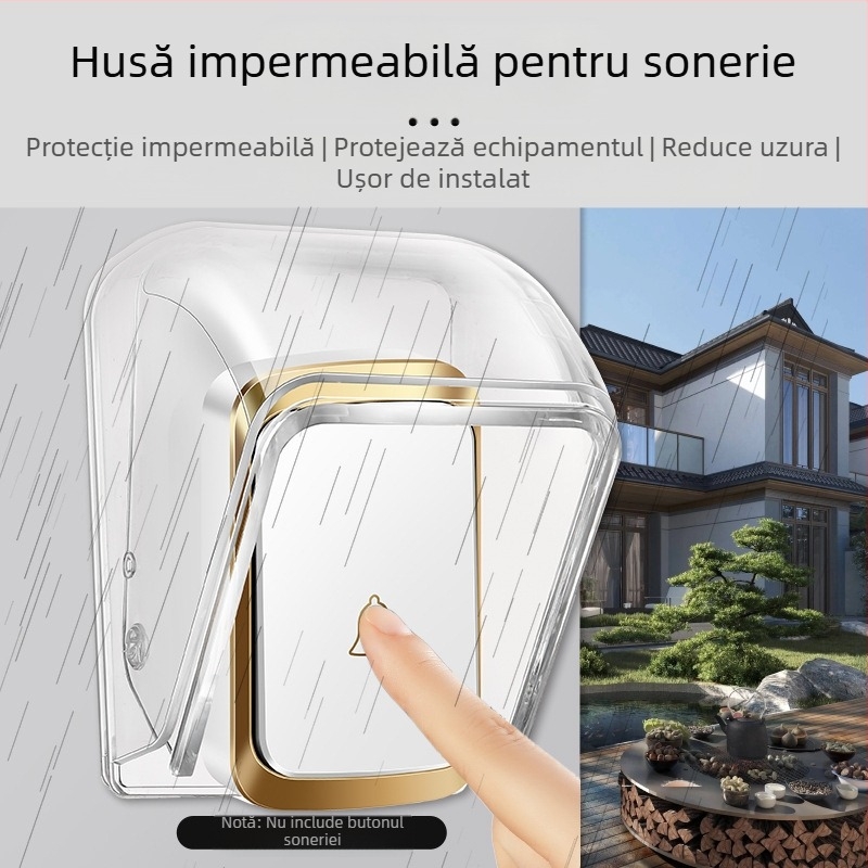 Sonerie wireless Cacazi, model E10, acoperire impermeabilă pentru exterior