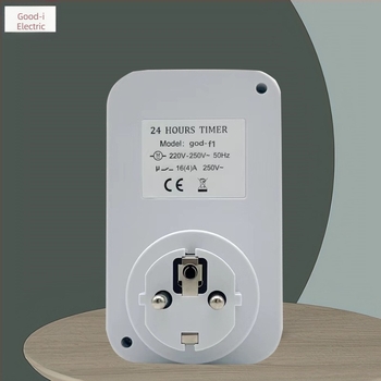 Gu Yi priză inteligentă cu temporizator, standard european, ceas mecanic de 24 ore în ciclu, comutare automată pornit/oprit, certificare CE