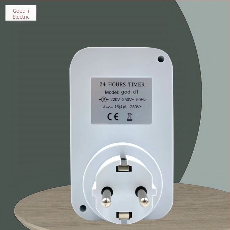Gu Yi priză inteligentă cu temporizator, standard european, ceas mecanic de 24 ore în ciclu, comutare automată pornit/oprit, certificare CE