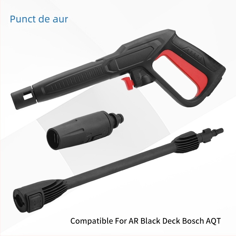 Baojing Pistol de înaltă presiune pentru mașini – cap PA66+30GF, mâner din plastic tehnic, 160 bar / 2320 psi, greutate 600 g, distanță de pulverizare 10