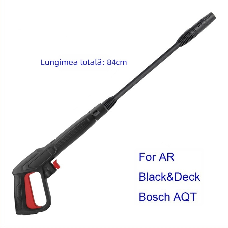 Baojing Pistol de înaltă presiune pentru mașini – cap PA66+30GF, mâner din plastic tehnic, 160 bar / 2320 psi, greutate 600 g, distanță de pulverizare 10