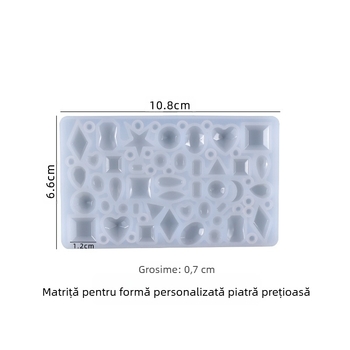 Yu Meiren matriță din silicon pentru bijuterii din rășină – forme neregulate (Inimă, Geometric, Picătură, Lună, Stea cu cinci puncte) pentru cercei și pandantive