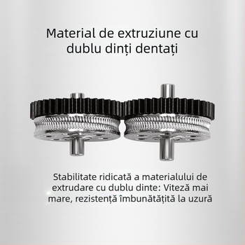 Extruder pentru imprimantă 3D HGX, din metal, dinți helicali, dublu angrenaj, oțel călit