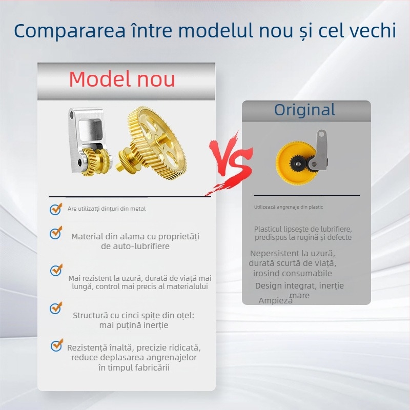 X1P1 extruder pentru imprimare 3D – construcție metalică completă, alamă, oțel întărit, componente de angrenaj DLC