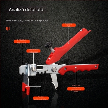 Clește de nivelare a plăcilor pentru Insert Leveler – economisește timp și efort, material: fier galvanizat/ oțel inoxidabil 304, greutate 0,33 kg