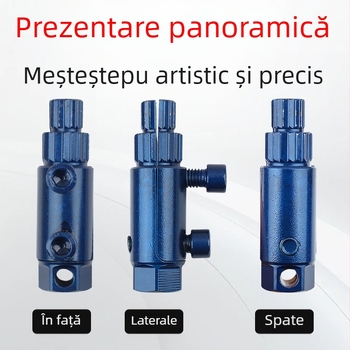 Set multifuncțional pentru robinet unghiular: extractor pentru șuruburi rupte și tap de filet, dimensiuni 4 și 6, cap cu filet invers