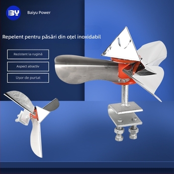 Repeller pentru păsări din oțel inoxidabil, alimentat cu vânt, pentru căi ferate și livezi, mori eoliene reflectorizante pentru linii de înaltă tensiune