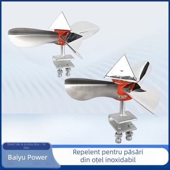 Repeller pentru păsări din oțel inoxidabil, alimentat cu vânt, pentru căi ferate și livezi, mori eoliene reflectorizante pentru linii de înaltă tensiune