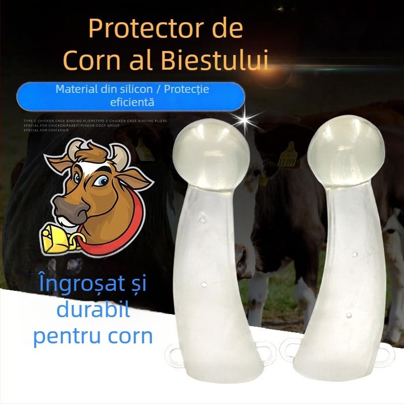 Protector din silicon pentru coarnele vacilor – Acoperire pentru coarne, echipament de reproducere, pentru creșterea animalelor