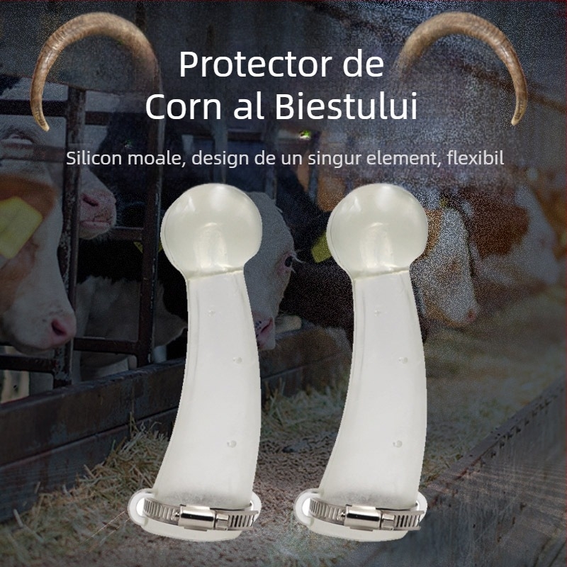 Protector din silicon pentru coarnele vacilor – Acoperire pentru coarne, echipament de reproducere, pentru creșterea animalelor