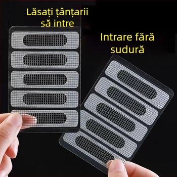 Patch din aliaj de aluminiu pentru găuri la ferestre și uși – anti țânțari, pentru repararea plasei, reutilizabil