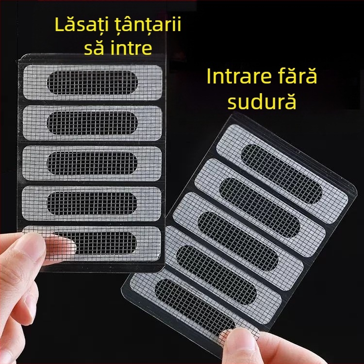 Patch din aliaj de aluminiu pentru găuri la ferestre și uși – anti țânțari, pentru repararea plasei, reutilizabil