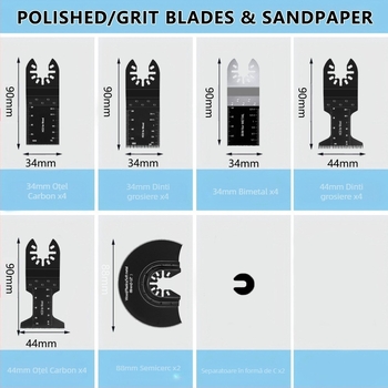 Set universal lame de ferăstrău – oțel cu carbon înalt, accesorii pentru unelte multifunctionale