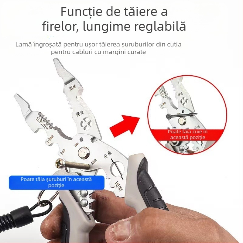 Clește multifuncțional pentru dezizolarea și crimparea cablurilor – durabil, Xiao Xi