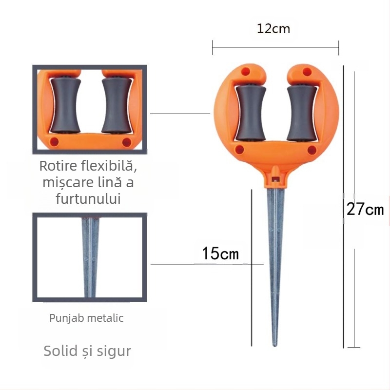 BLUEBIRD Ghid pentru furtun de grădină cu role rotative, construcție din ABS și oțel, pentru grădină de acasă și spații verzi publice