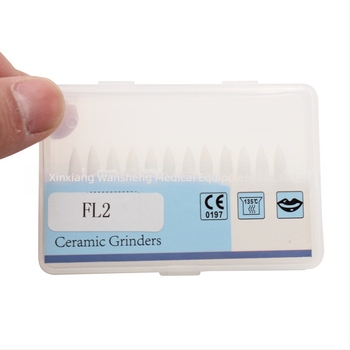 Cap de șlefuit dentar, viteză înaltă, cu cap ceramic, FL2 CN1 RD1; pachet de 100