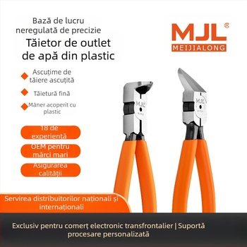 Meijialong clește industrial 90° pentru gură de apă cu variante 45° și unghi drept | Oțel crom-vanadiu CR-V | Tratament termic 42–50 HRC | Muchie de tăiere 54–62 HRC | Greutate 0,11 kg | Strat anticoroziune