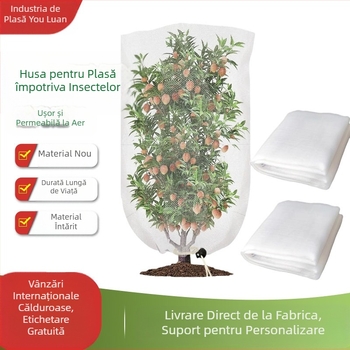 Plasă de grădină anti-insecte cu șnur și fermoar pentru plante și pomi fructiferi, protecție împotriva țânțarilor și păsărilor — Material: polietilenă; Diametrul firului: 15; Durata de viață: 3–5 ani; Brand: You luan