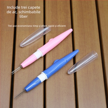 Pix de ștampilare cu trei vârfuri pentru filc din lână, realizat manual, unelte DIY, capete înlocuibile