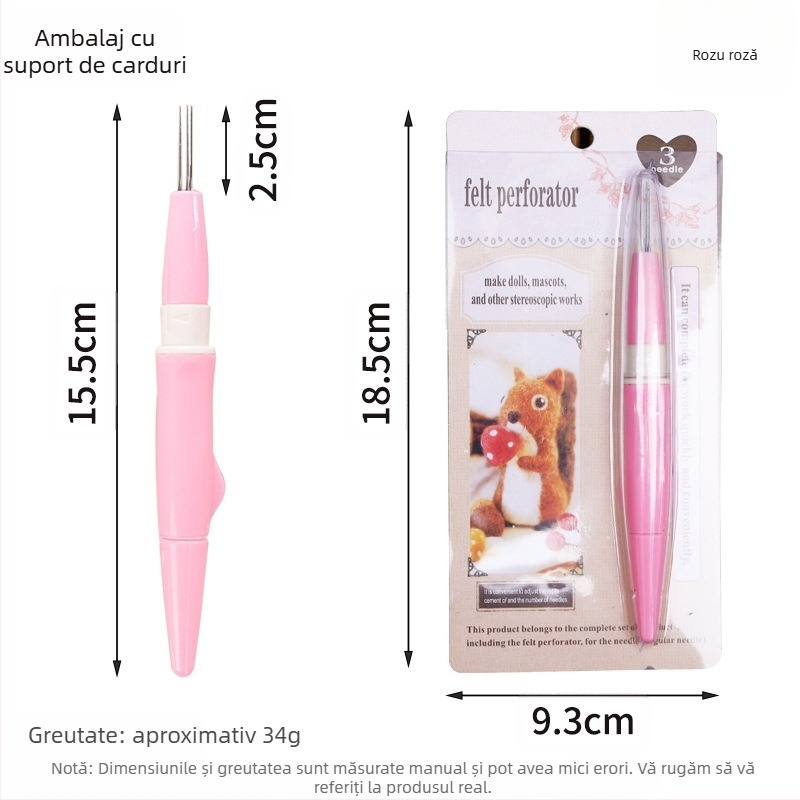 Pix de ștampilare cu trei vârfuri pentru filc din lână, realizat manual, unelte DIY, capete înlocuibile