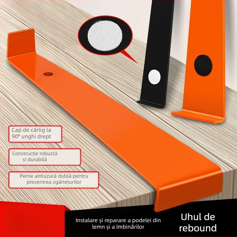 Set de instrumente pentru montaj podele din lemn: cârlig de tractare, unealtă pentru reparații la fisuri, unealtă auxiliară de montaj, bloc de tapping