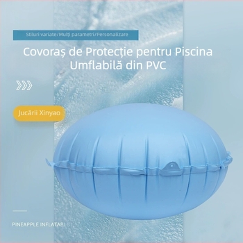 Perna gonflabilă pentru piscină din PVC - pernă rotundă cu husă de protecție