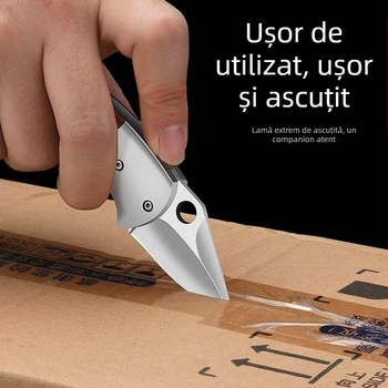 Cuțit pliant cu duritate înaltă, lamă ascuțită, cuțit portabil pentru outdoor, lungimea lamei 5 cm