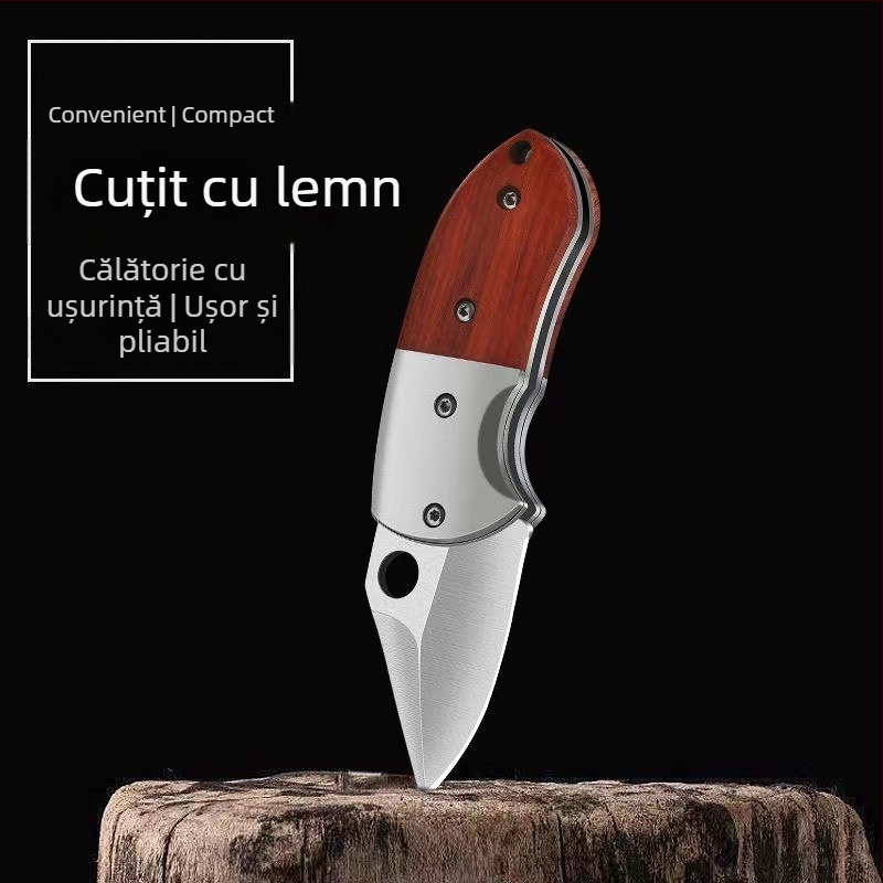 Cuțit pliant cu duritate înaltă, lamă ascuțită, cuțit portabil pentru outdoor, lungimea lamei 5 cm