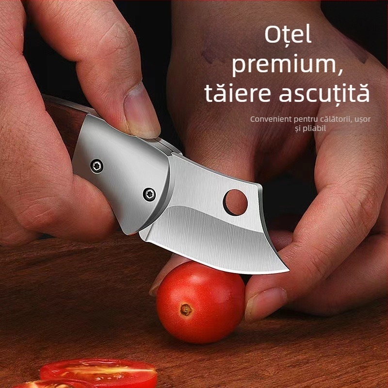 Cuțit pliant cu duritate înaltă, lamă ascuțită, cuțit portabil pentru outdoor, lungimea lamei 5 cm