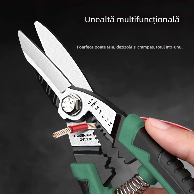 Tuosen Foarfeci metalice multifuncționale pentru lucrări din metal — foarfeci de aviație, tăiere panouri din aluminiu, tăiere cadre pentru plafoane, duritate înaltă