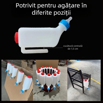 Sticlă de lapte pentru animale – pentru animale de companie și zootehnie, tip agățat invers, plastic, pentru oi, porci, câini, pisici și miei