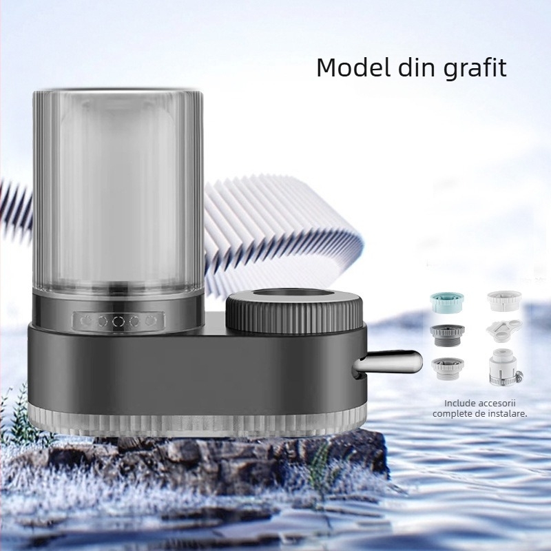 Filtru de apă pentru robinet, bucătărie, element ceramic filtrant, lavabil (Nivel de filtrare 1; Ieșire dublă; Element filtrant înlocuibil)