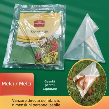 Sac capcană pentru melci din plastic, grosime 0,14 cm, pungă de ambalaj, pentru controlul melcilor