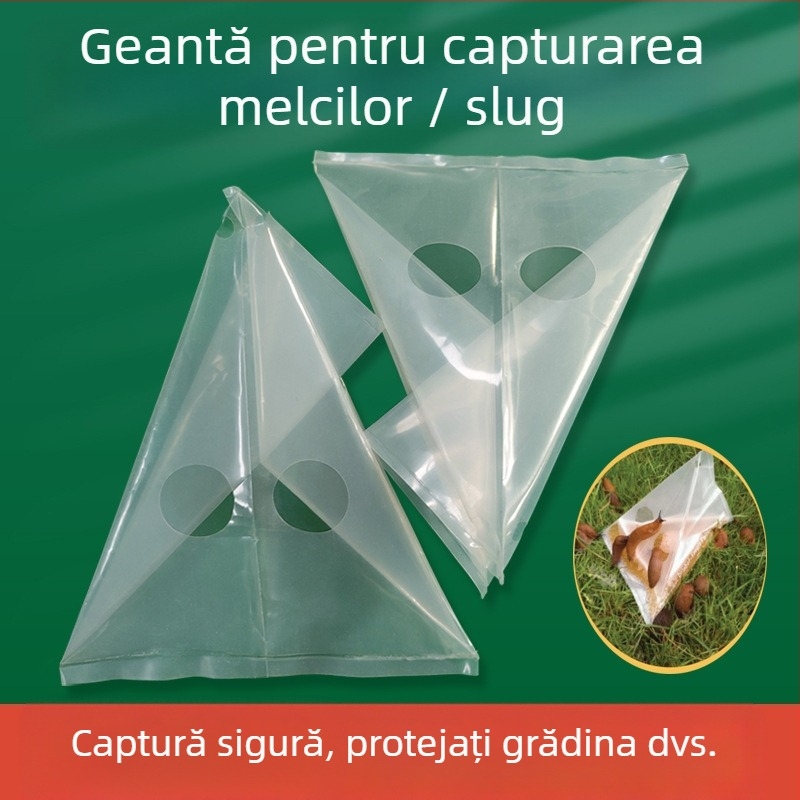 Sac capcană pentru melci din plastic, grosime 0,14 cm, pungă de ambalaj, pentru controlul melcilor