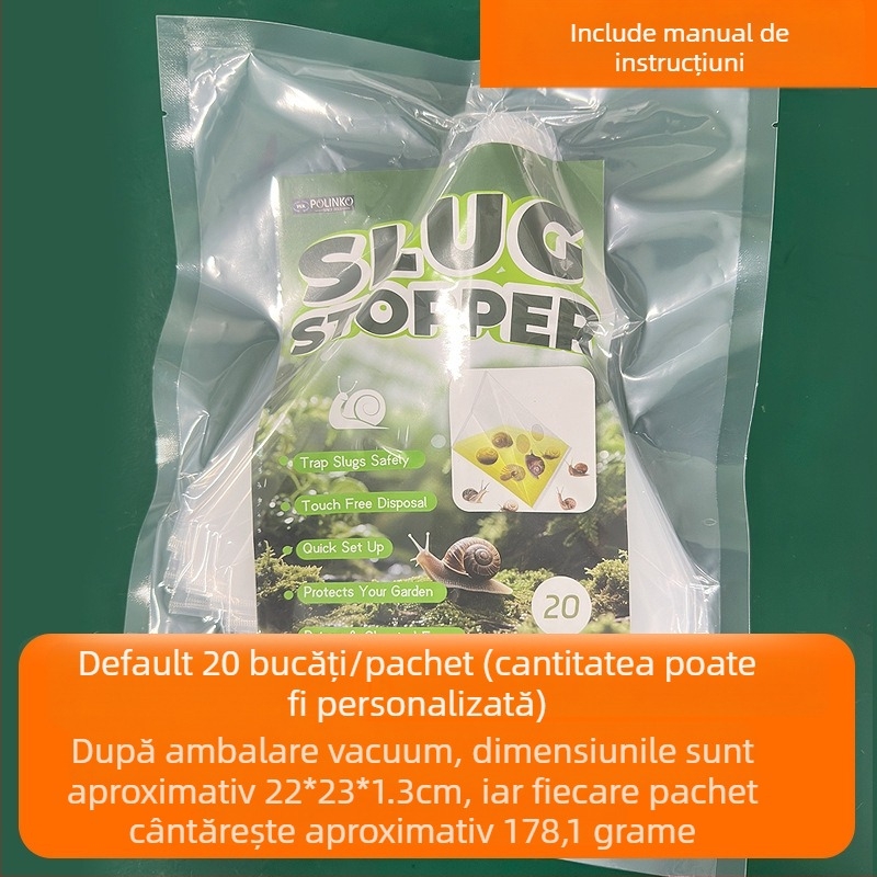 Sac capcană pentru melci din plastic, grosime 0,14 cm, pungă de ambalaj, pentru controlul melcilor