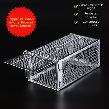 Capcană pentru rozătoare în cușcă, declanșator cu pedală de înaltă sensibilitate, mecanism solid, model mediu