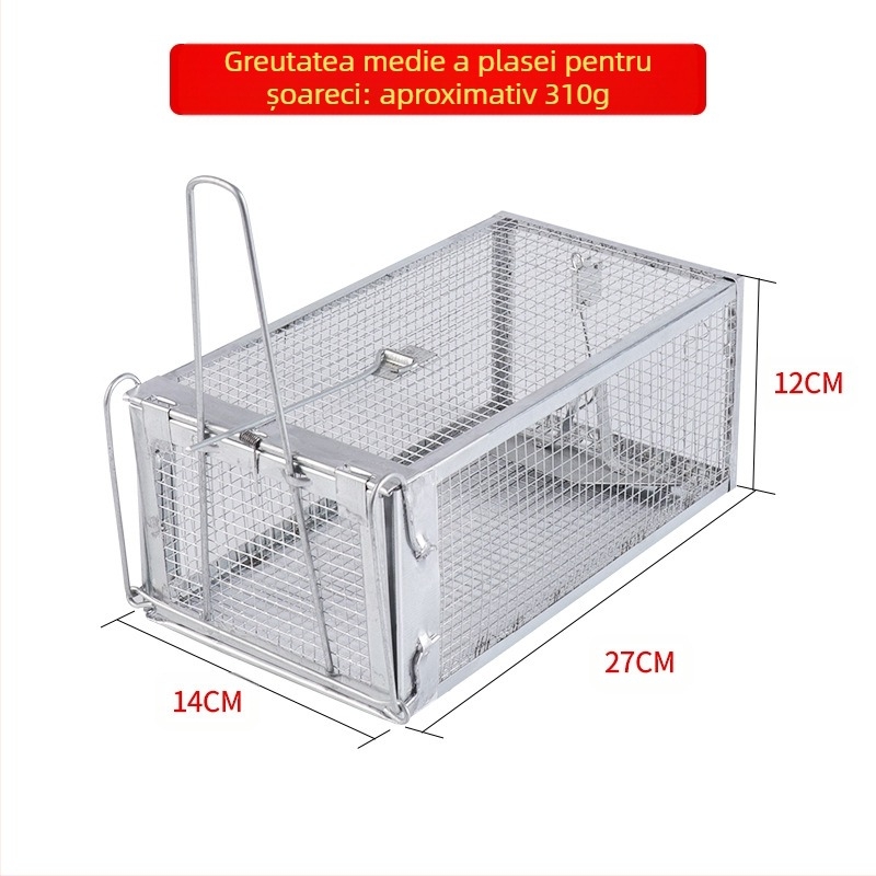 Capcană pentru rozătoare în cușcă, declanșator cu pedală de înaltă sensibilitate, mecanism solid, model mediu