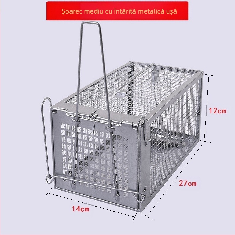 Capcană pentru rozătoare în cușcă, declanșator cu pedală de înaltă sensibilitate, mecanism solid, model mediu
