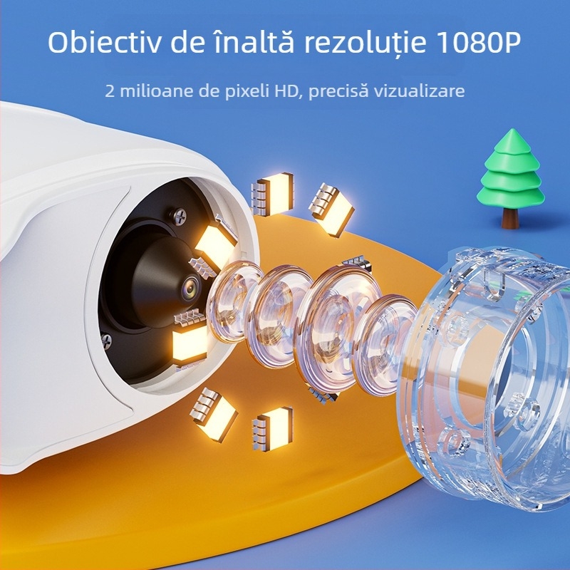 Microscop pentru copii, portabil – înaltă definiție, electric, din silicon, jucărie educativă pentru biologie/chimie (7–14 ani)