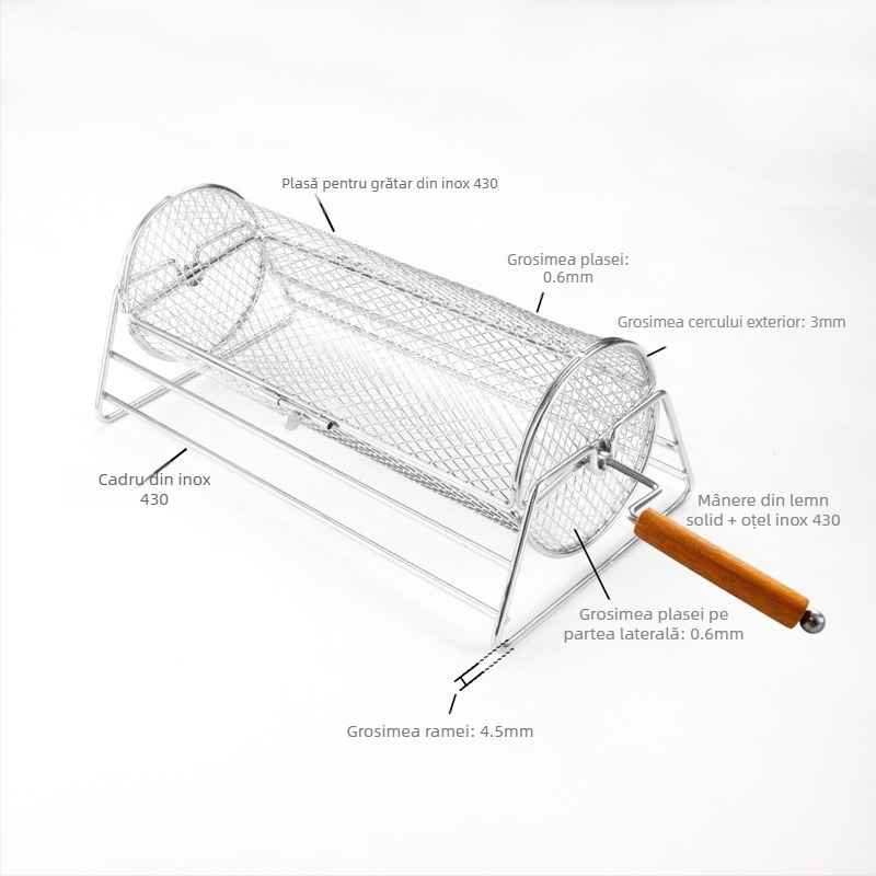 Cușcă rotundă pentru grătar, formă circulară, 580 g, Brand XXMJ, Origine Yangjiang, personalizabil