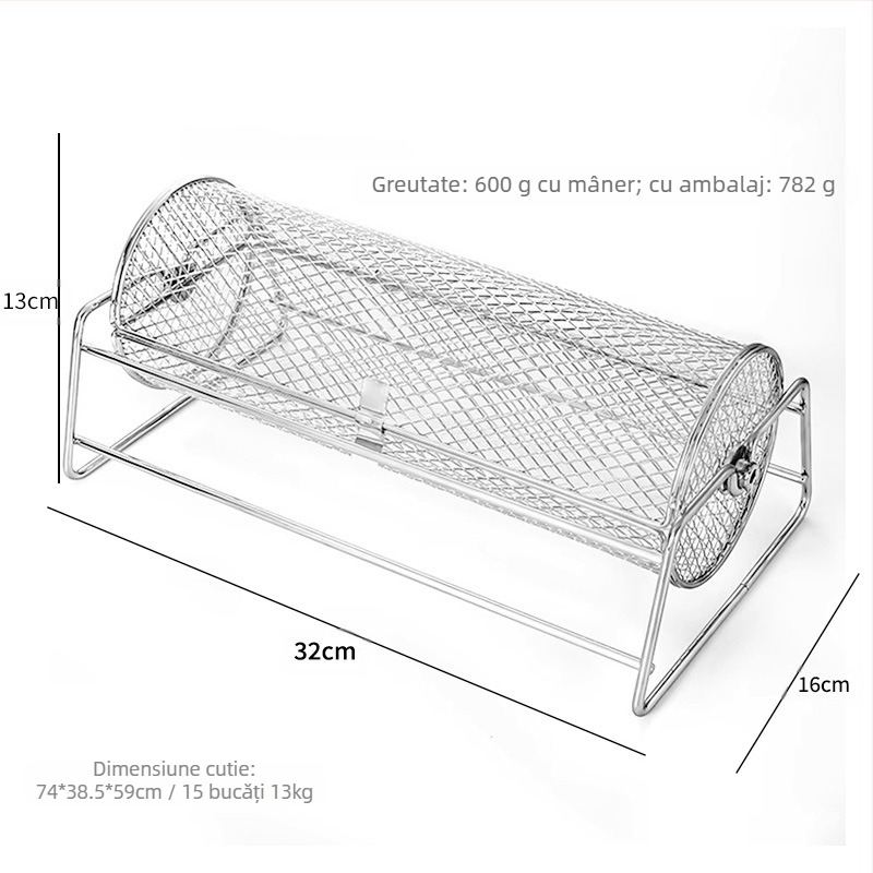 Cușcă rotundă pentru grătar, formă circulară, 580 g, Brand XXMJ, Origine Yangjiang, personalizabil