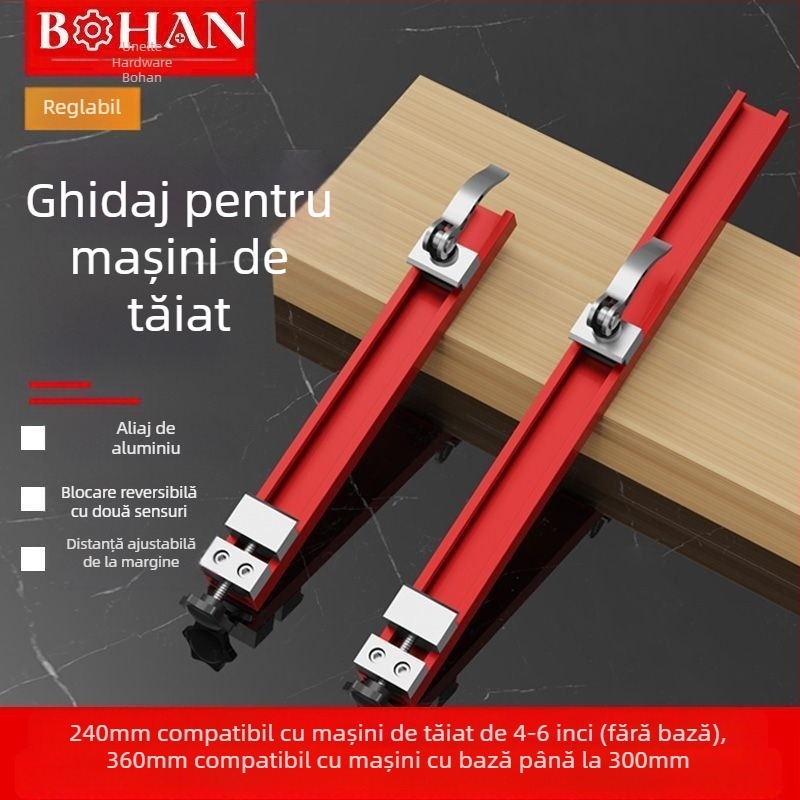 Bază reglabilă pentru mașina de tăiat – instrument de poziționare cu distanță reglabilă de la margine și placă de bază pentru găurit la tăierea panourilor din lemn