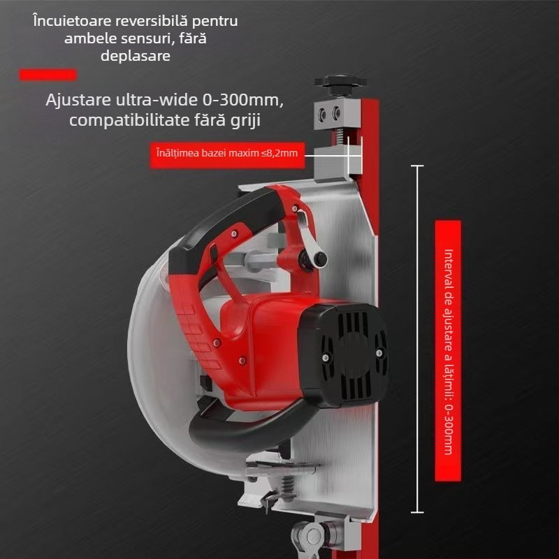 Bază reglabilă pentru mașina de tăiat – instrument de poziționare cu distanță reglabilă de la margine și placă de bază pentru găurit la tăierea panourilor din lemn